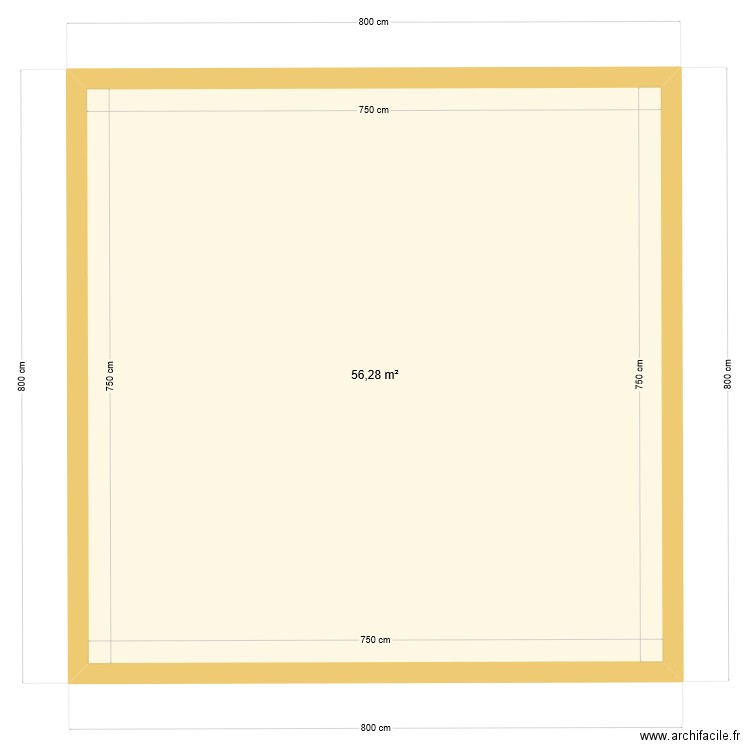 Maison 8 * 8 m. Plan de 0 pièce et 0 m2