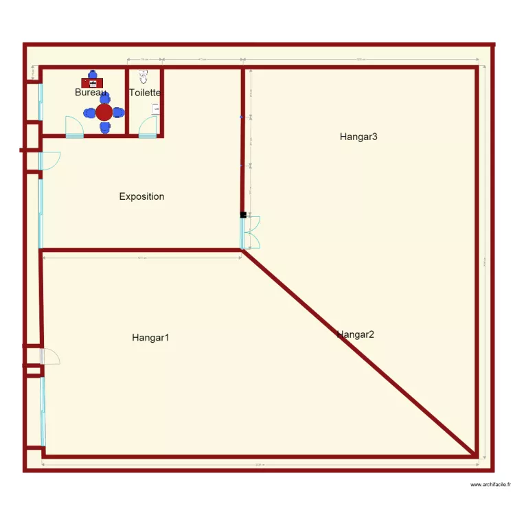 hangar frame. Plan de hangar frame. Plan de