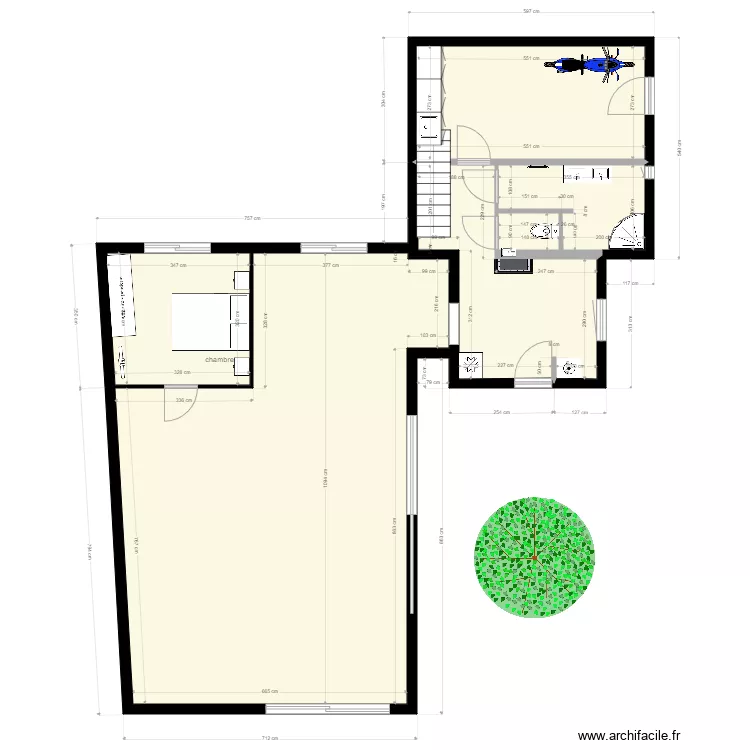 maisonnette au tilleul plan agrandissement. Plan de 