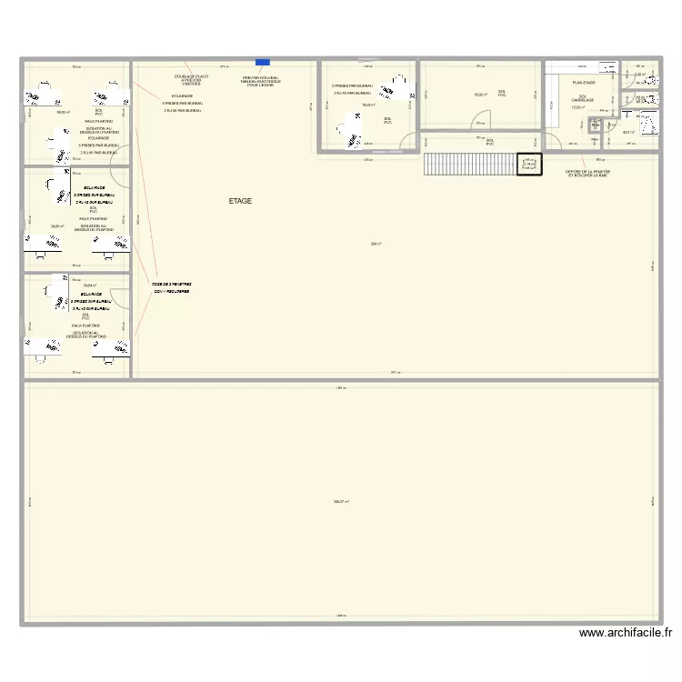 AGENCE RENNES 35 EXTENSION ETAGE. Plan de 