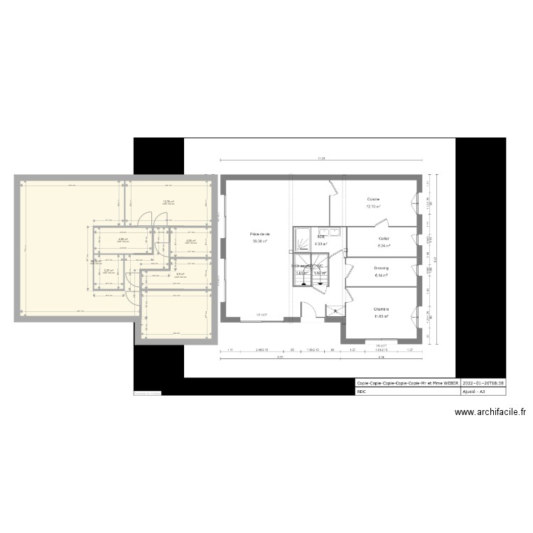 last2. Plan de 6 pièces et 87 m2