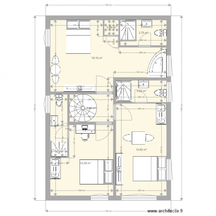 Etage chemin Ars. Plan de 0 pièce et 0 m2