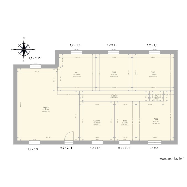 DOS SANTOS. Plan de 0 pièce et 0 m2