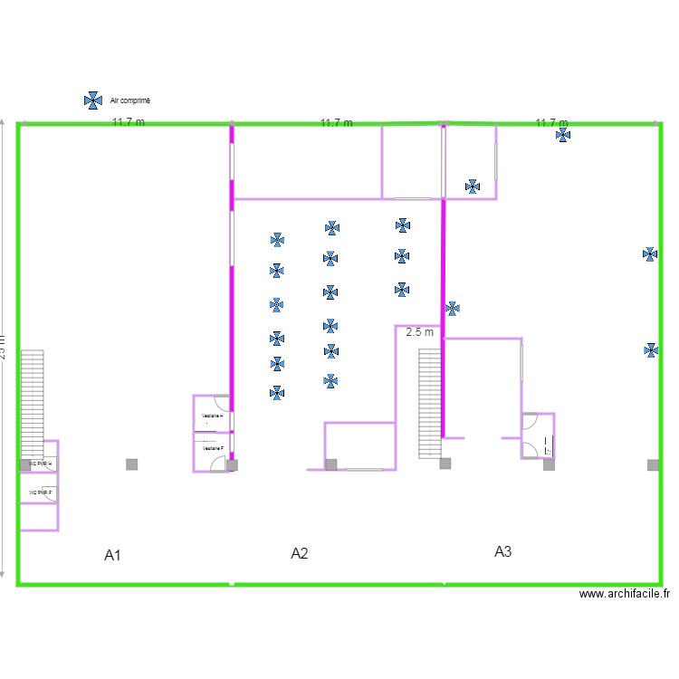 USINE air comprimé. Plan de 0 pièce et 0 m2