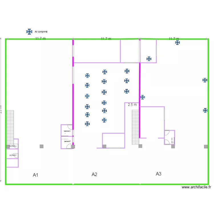USINE air comprimé. Plan de USINE air comprimé. Plan de