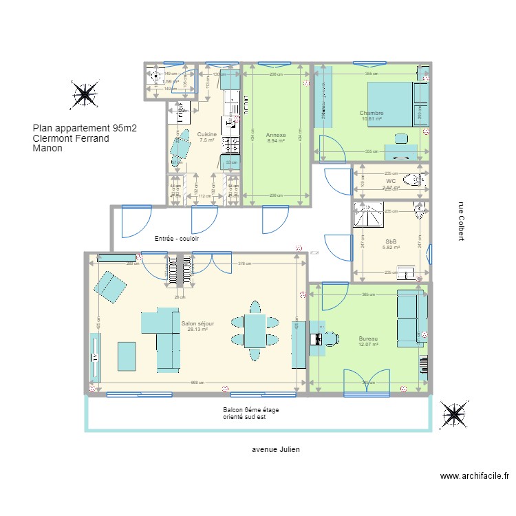 appart clermont. Plan de 0 pièce et 0 m2