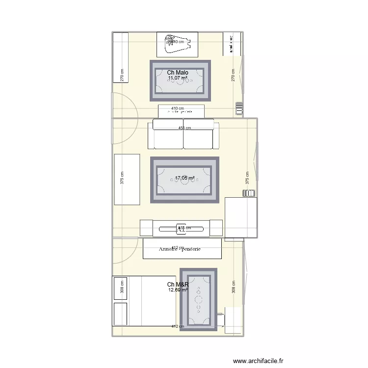 Appartement Parc Montsouris. Plan de 