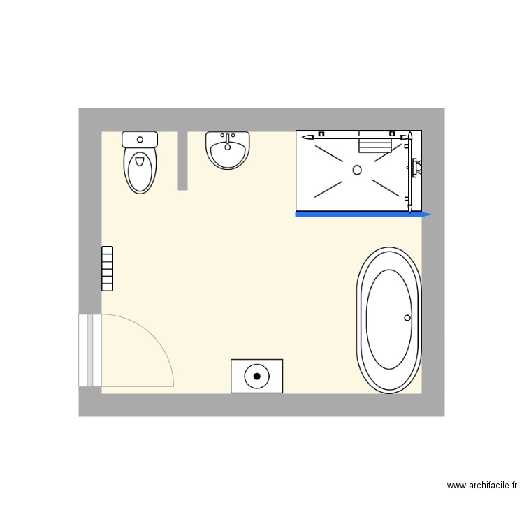 croquis SDB VALENTIN NADINE 2. Plan de 0 pièce et 0 m2
