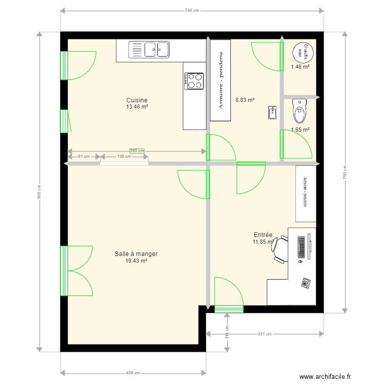 Plan projet RDC IND 2. Plan de 0 pièce et 0 m2