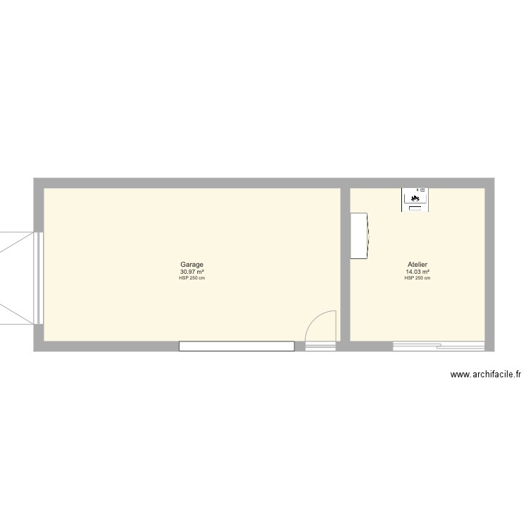 Garage Atelier Blocus. Plan de 0 pièce et 0 m2