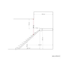 Escalier Mezzanine Entrée Départ 165 Hauteur 232 sur 12