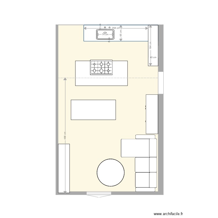 CUISINE MOREAU. Plan de 0 pièce et 0 m2