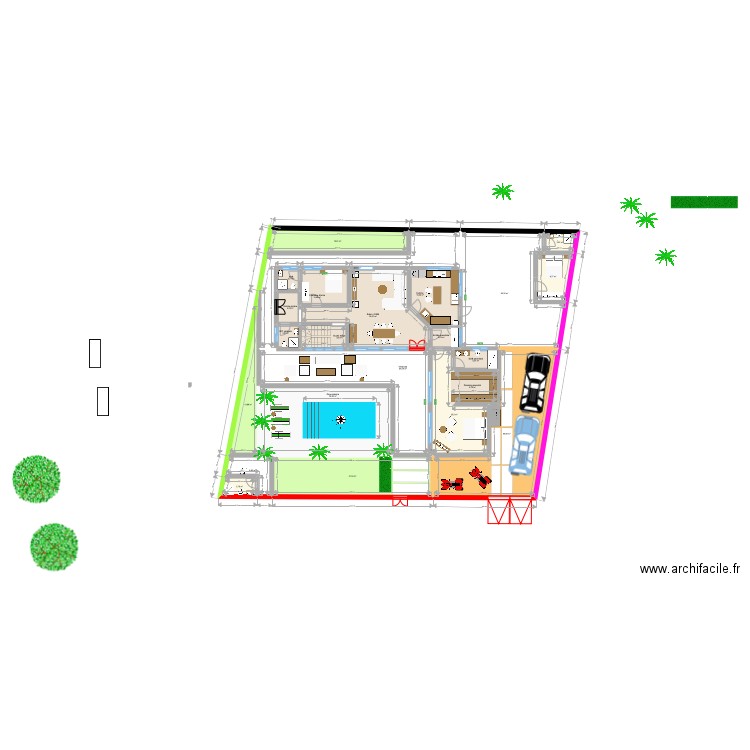 COQUILLAJE. Plan de 23 pièces et 500 m2