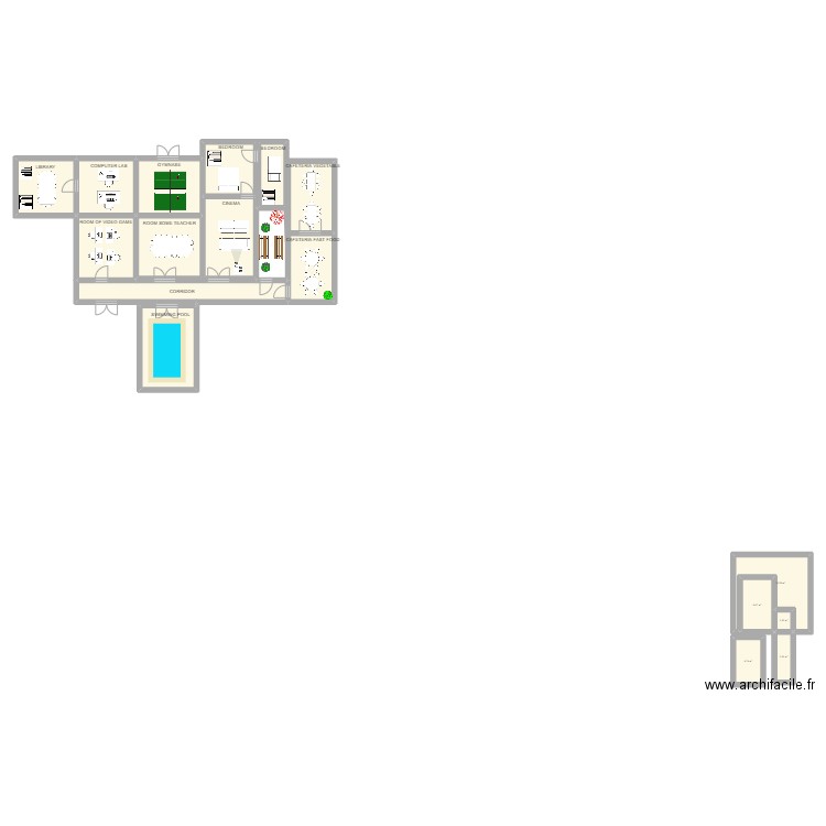 ILIAS2. Plan de 17 pièces et 186 m2