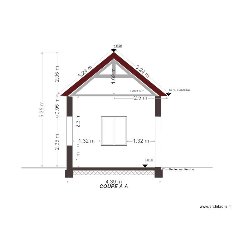 GARAGE COUPE AA . Plan de 0 pièce et 0 m2