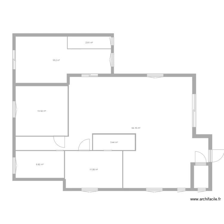 maison sans agrandissement. Plan de 