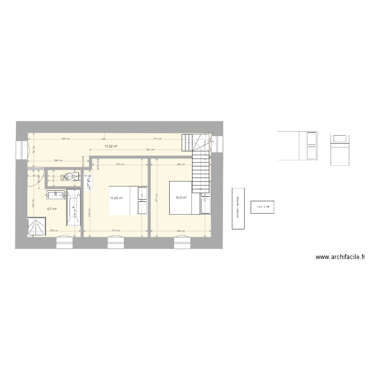 sausseyétageeprojetavecescalieralest. Plan de 0 pièce et 0 m2