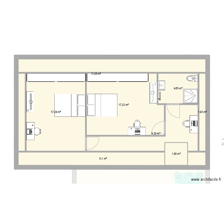 maison pauline et aurel  etage. Plan de 14 pièces et 183 m2