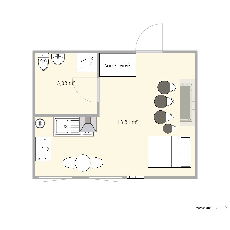 CHAMBRE5. Plan de 0 pièce et 0 m2