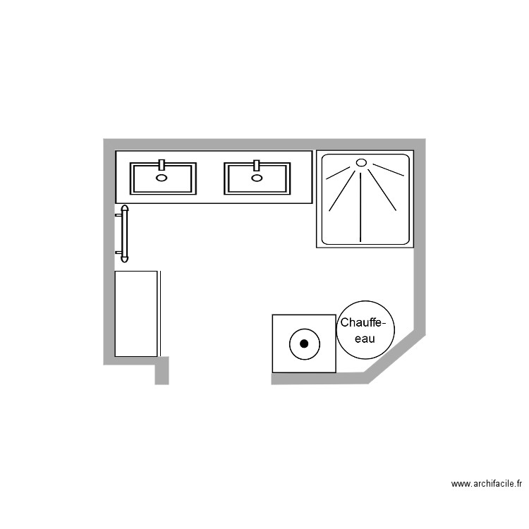 Salle de bains. Plan de 0 pièce et 0 m2