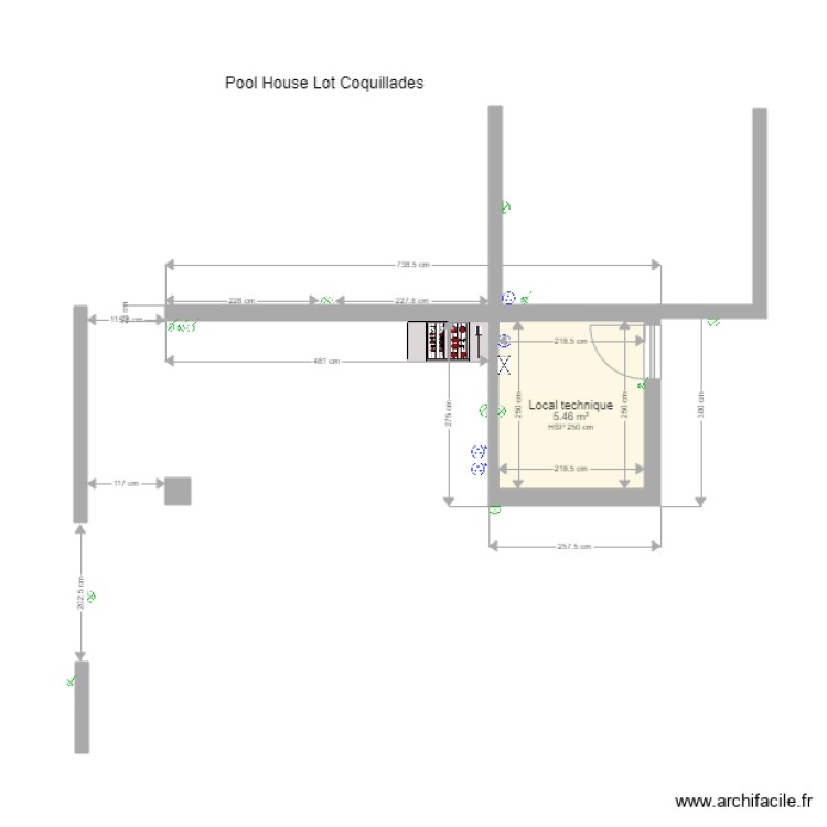 Pool housse 13 molleges. Plan de 0 pièce et 0 m2