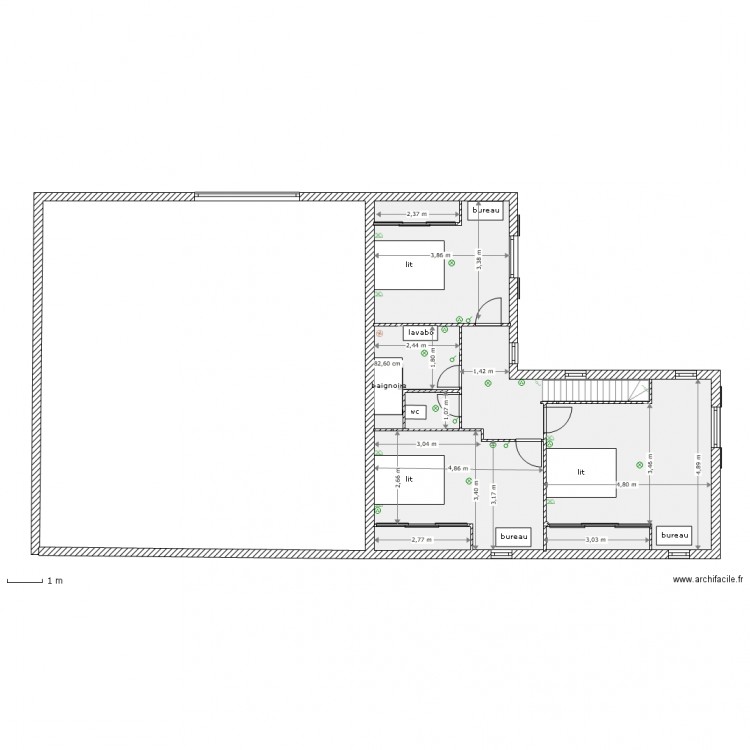 nath 1er  etage 01  mobilier  atelier 100. Plan de 0 pièce et 0 m2