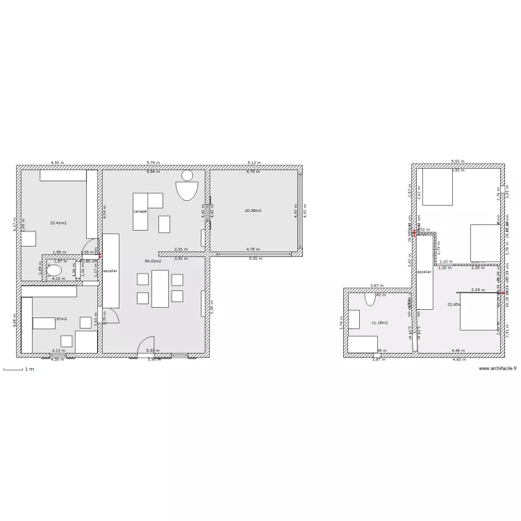 maison rdc. Plan de 