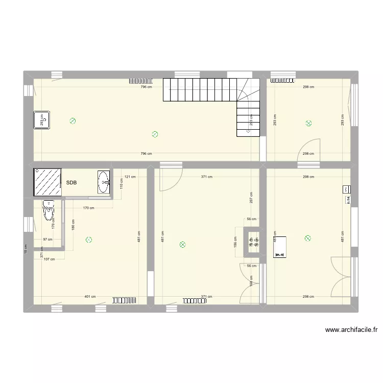 Stgal rdc existant. Plan de 