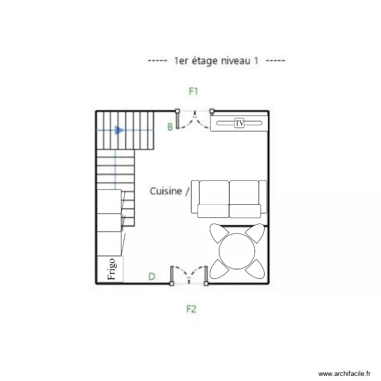 Projet Borie - ameublement Duplex 1er NEW. Plan de 