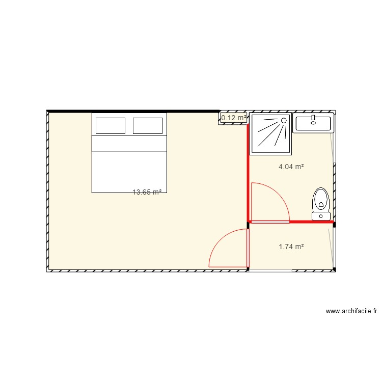 vieille sdb. Plan de 0 pièce et 0 m2