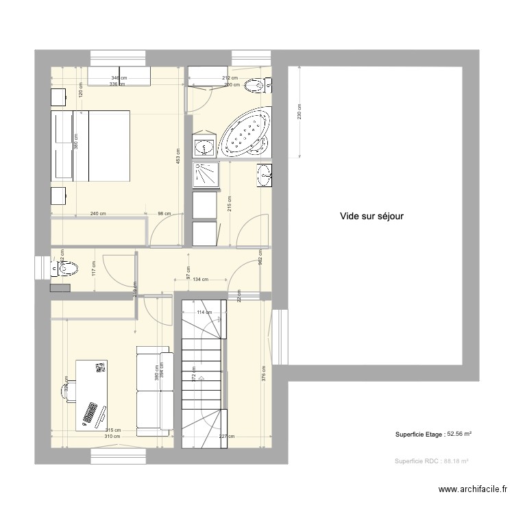 PUBLIER RDC et étage 0311. Plan de 0 pièce et 0 m2