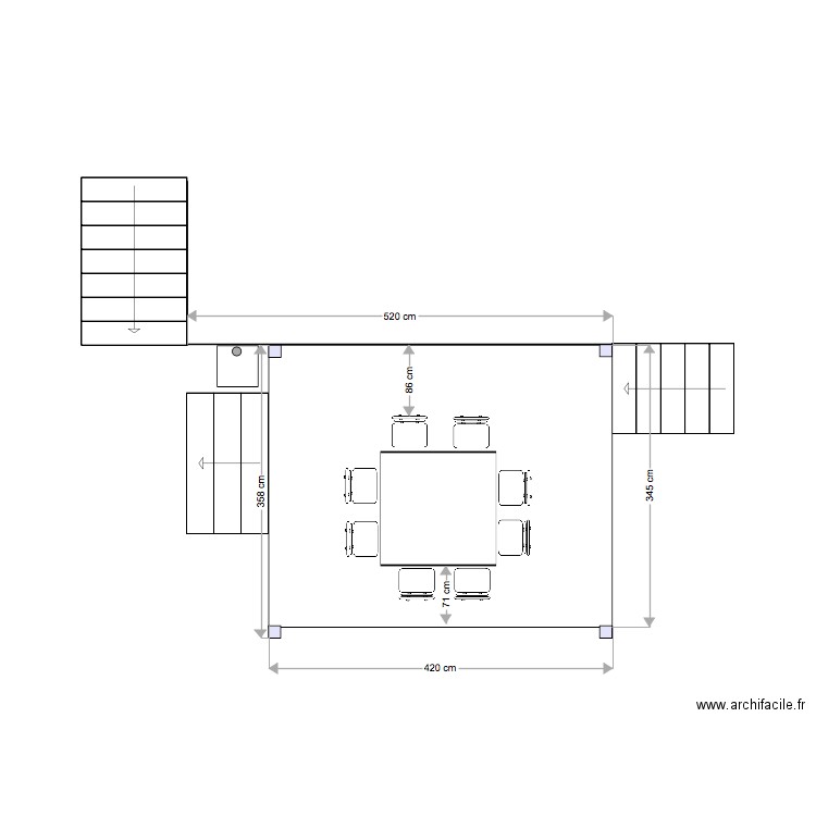 Terrasse. Plan de 0 pièce et 0 m2