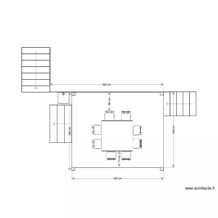 Terrasse. Plan de 