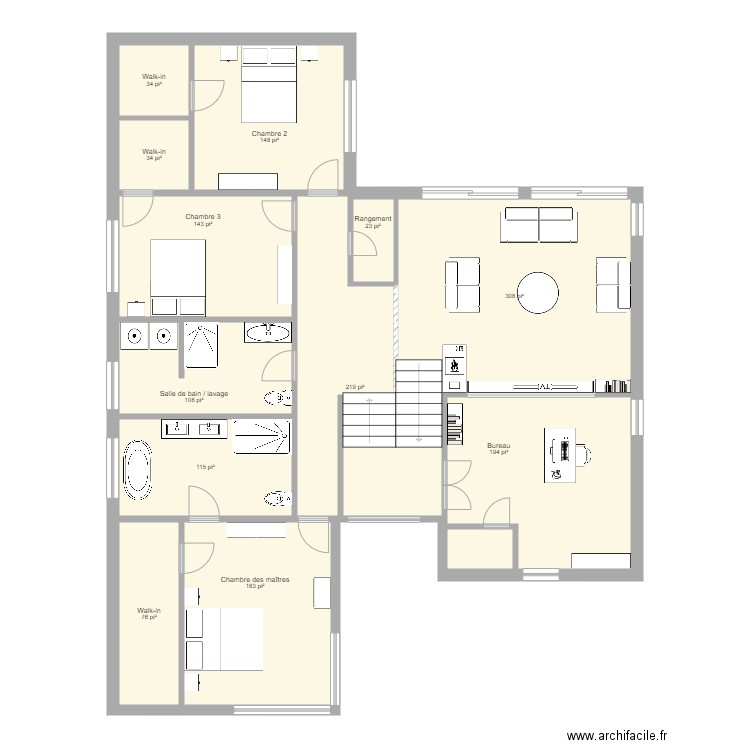Maison Legue 133 ÉTAGE 2. Plan de 0 pièce et 0 m2
