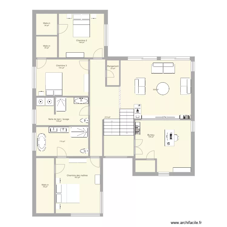 Maison Legue 133 ÉTAGE 2. Plan de Maison Legue 133 ÉTAGE 2. Plan de