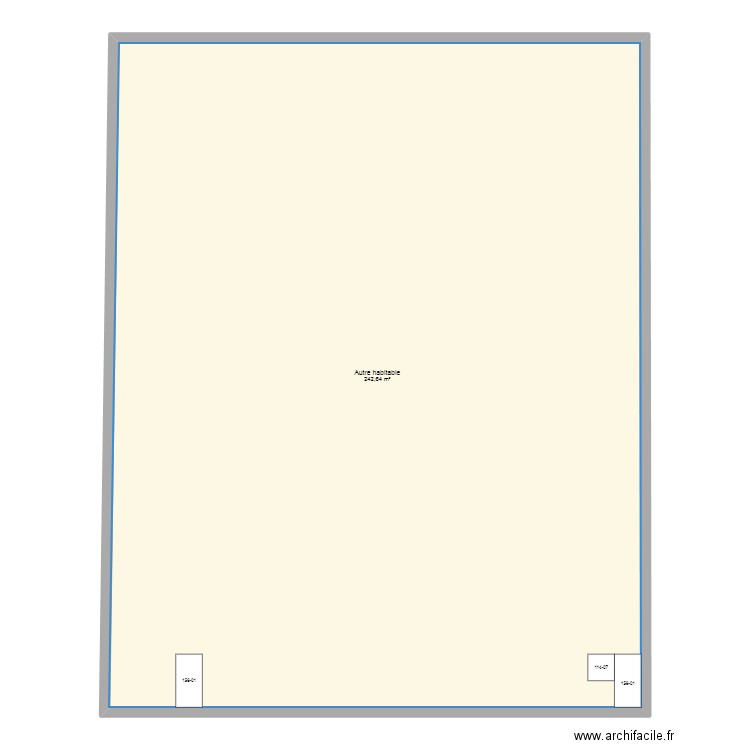 Casto. Plan de 1 pièce et 243 m2