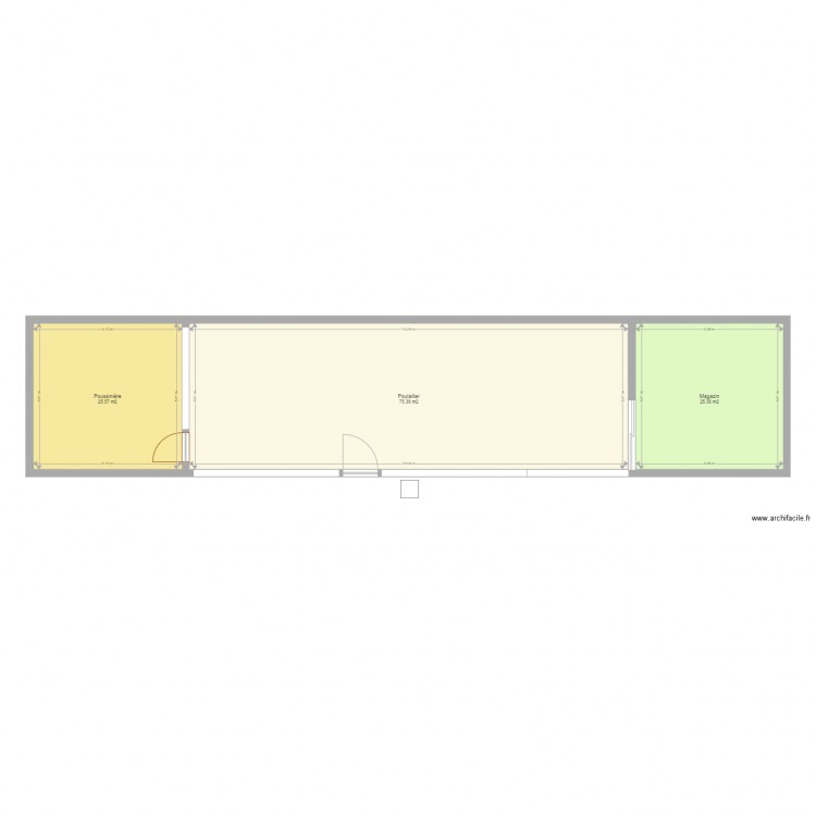 Bâtiment avicole. Plan de 0 pièce et 0 m2