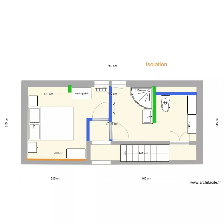 am&eacute;nagement chalet niv1. Plan de 