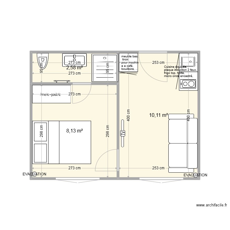 STUDIO PARC CONTINENTAL . Plan de 0 pièce et 0 m2