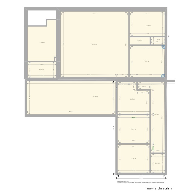 GRANGE extension - indB. Plan de 24 pièces et 409 m2