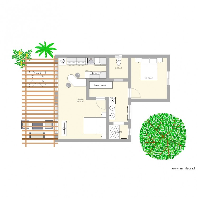 Studio Ianja V2. Plan de 0 pièce et 0 m2