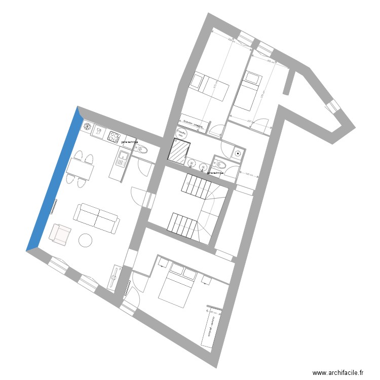 plan B étage 1. Plan de 0 pièce et 0 m2