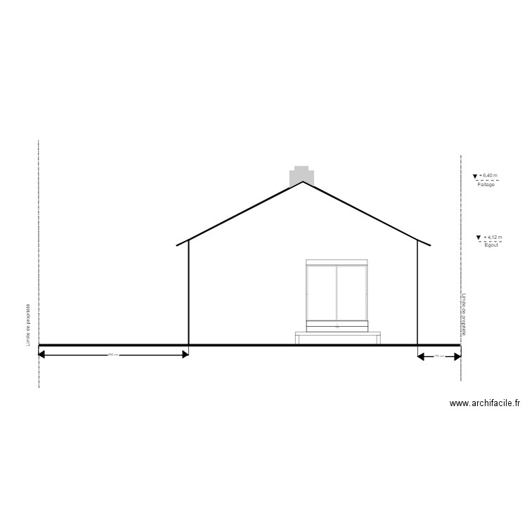 PCMI5 Façade Sud Ouest initial. Plan de 0 pièce et 0 m2