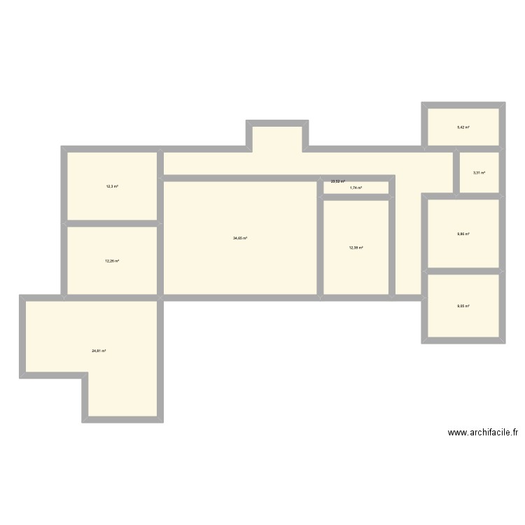 LECOINDRE ORIGINE. Plan de 11 pièces et 149 m2