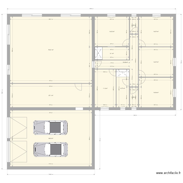 batiment. Plan de 0 pièce et 0 m2