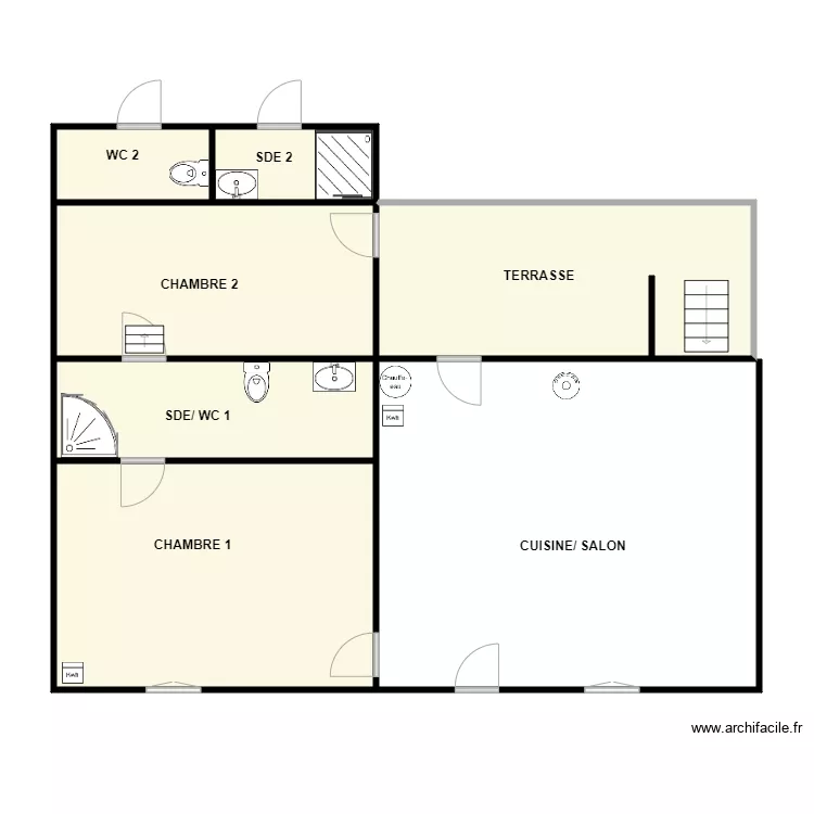 VIGNERON RDC. Plan de 