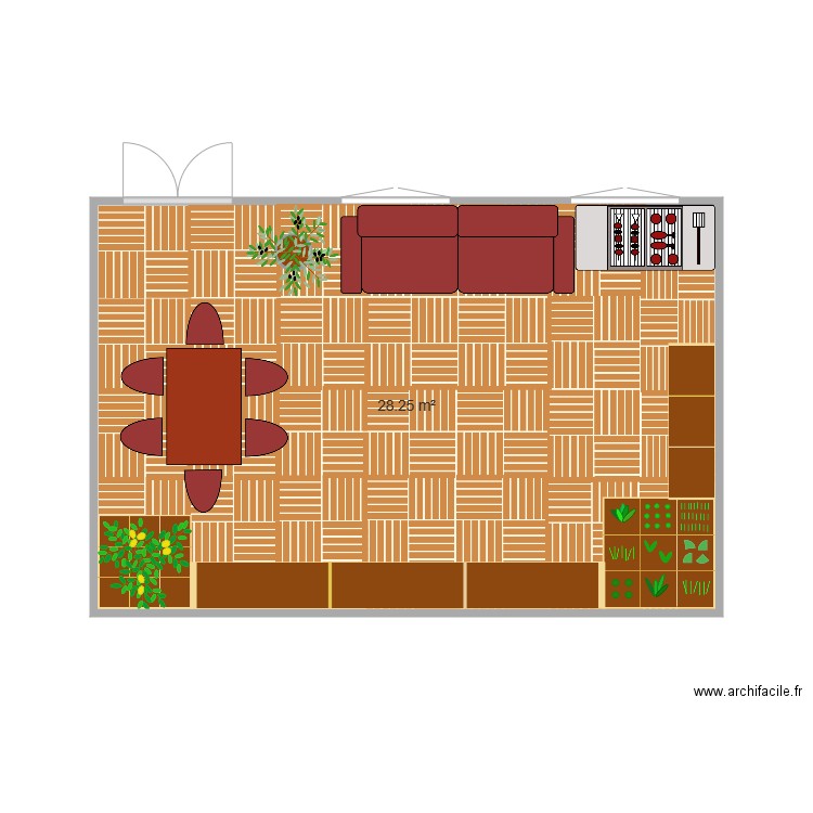 Terrasse. Plan de 0 pièce et 0 m2