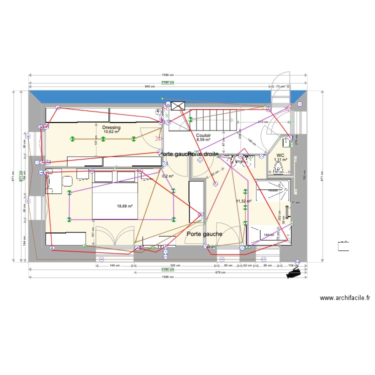 ANAIS BAT1 RDC ELEC 06 02 2023. Plan de 6 pièces et 107 m2