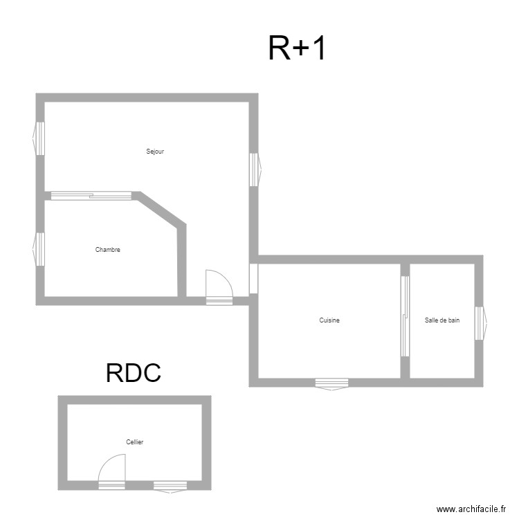 350600993. Plan de 5 pièces et 64 m2