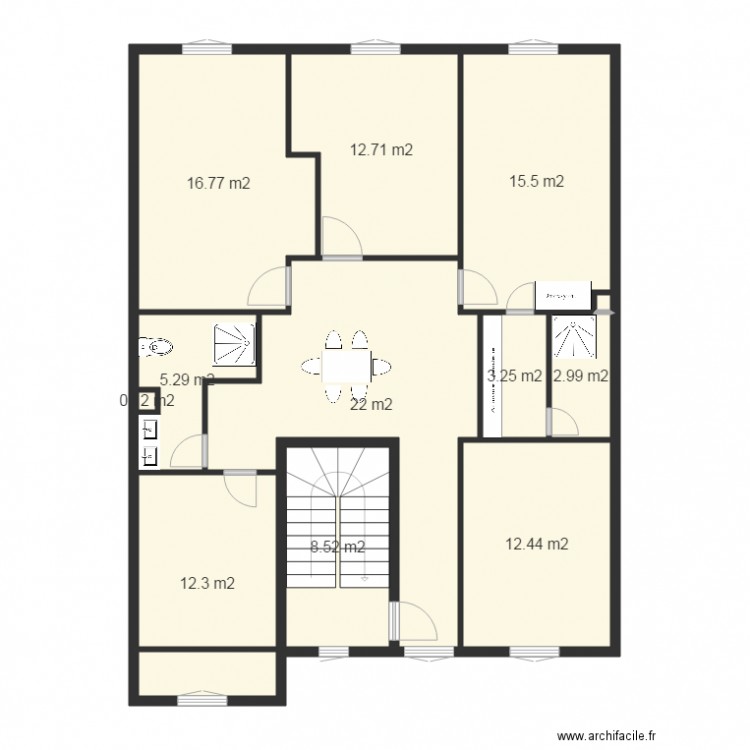 1er etage 4 eme essai. Plan de 0 pièce et 0 m2